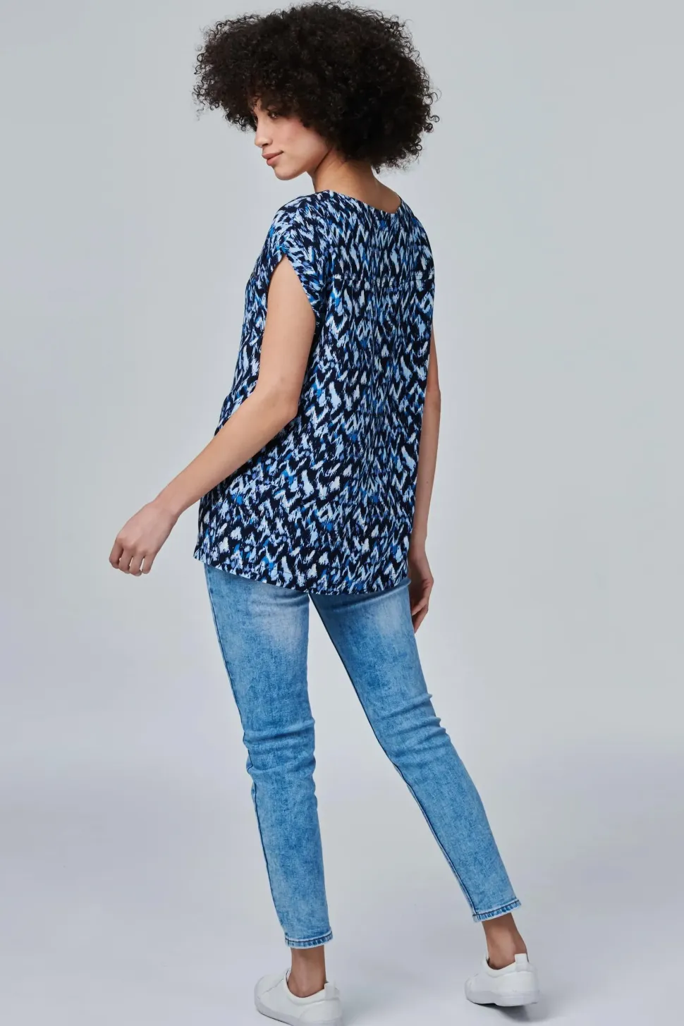 Printed Top With Zip Detail