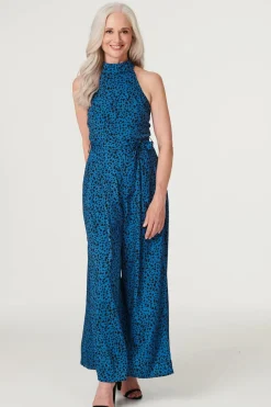 Printed Wide Leg Jumpsuit