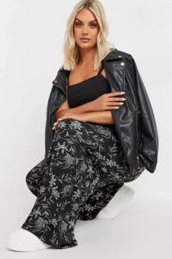 Printed Wide Leg Trousers