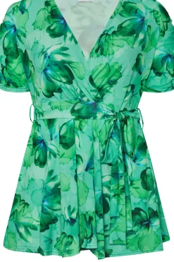 Printed Wrap Top