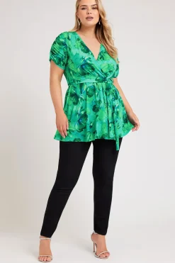Printed Wrap Top