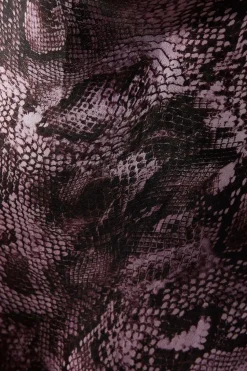 Print Satin Racer Neck Bias Midi Slip Dress