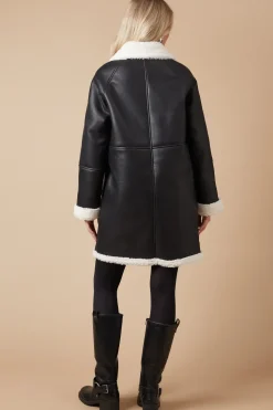 Pu Bonded Shearling Coat