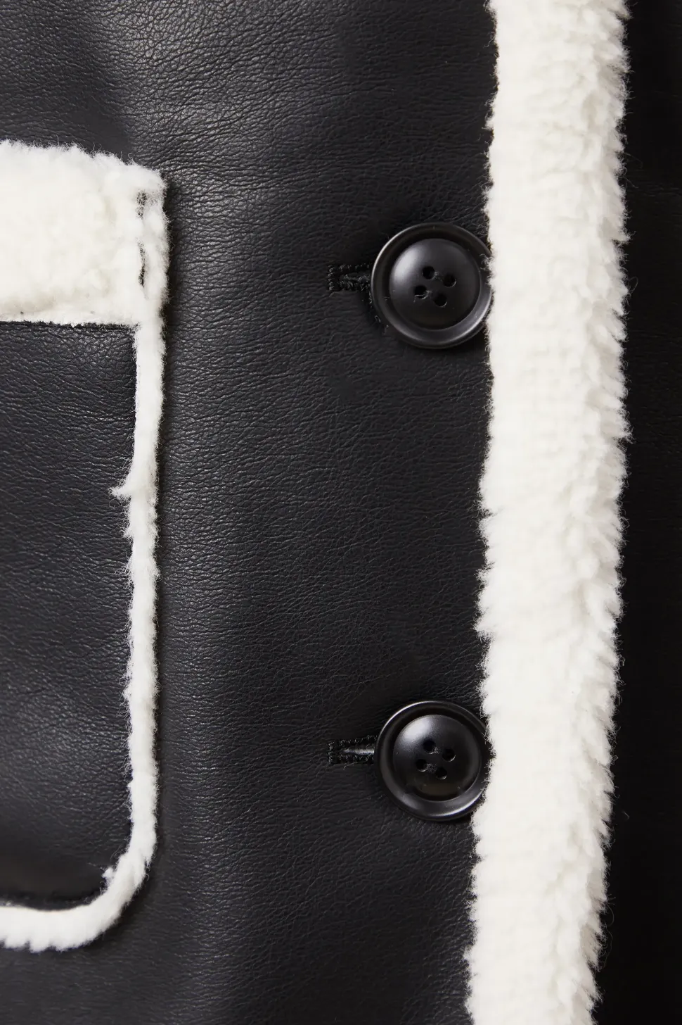 Pu Bonded Shearling Coat