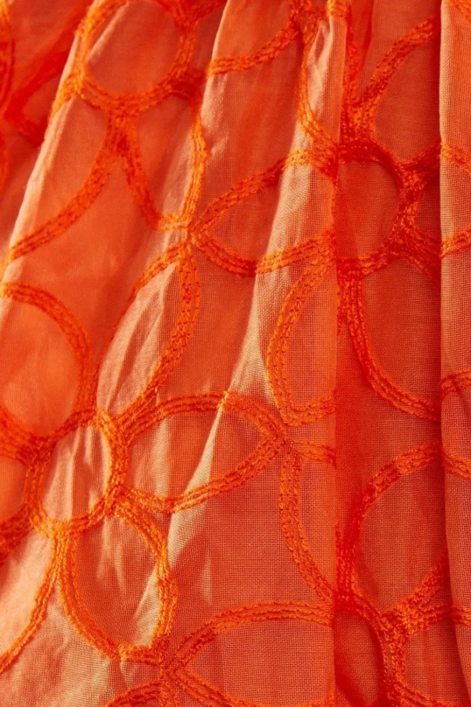 Puff Shoulder Organza Smock Dress