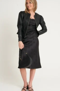 Puff Sleeve Leather Jacket