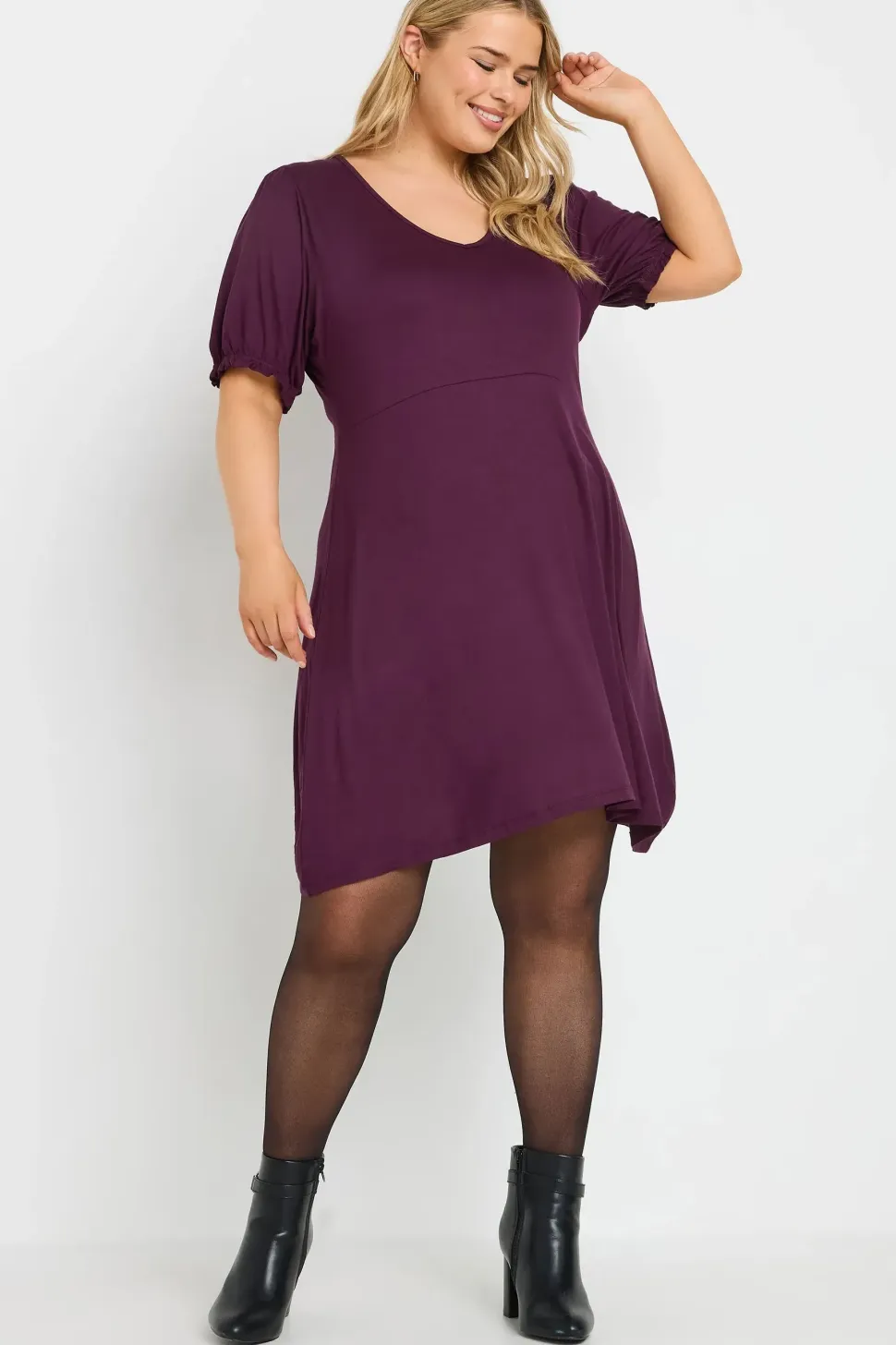 Puff Sleeve Mini Dress