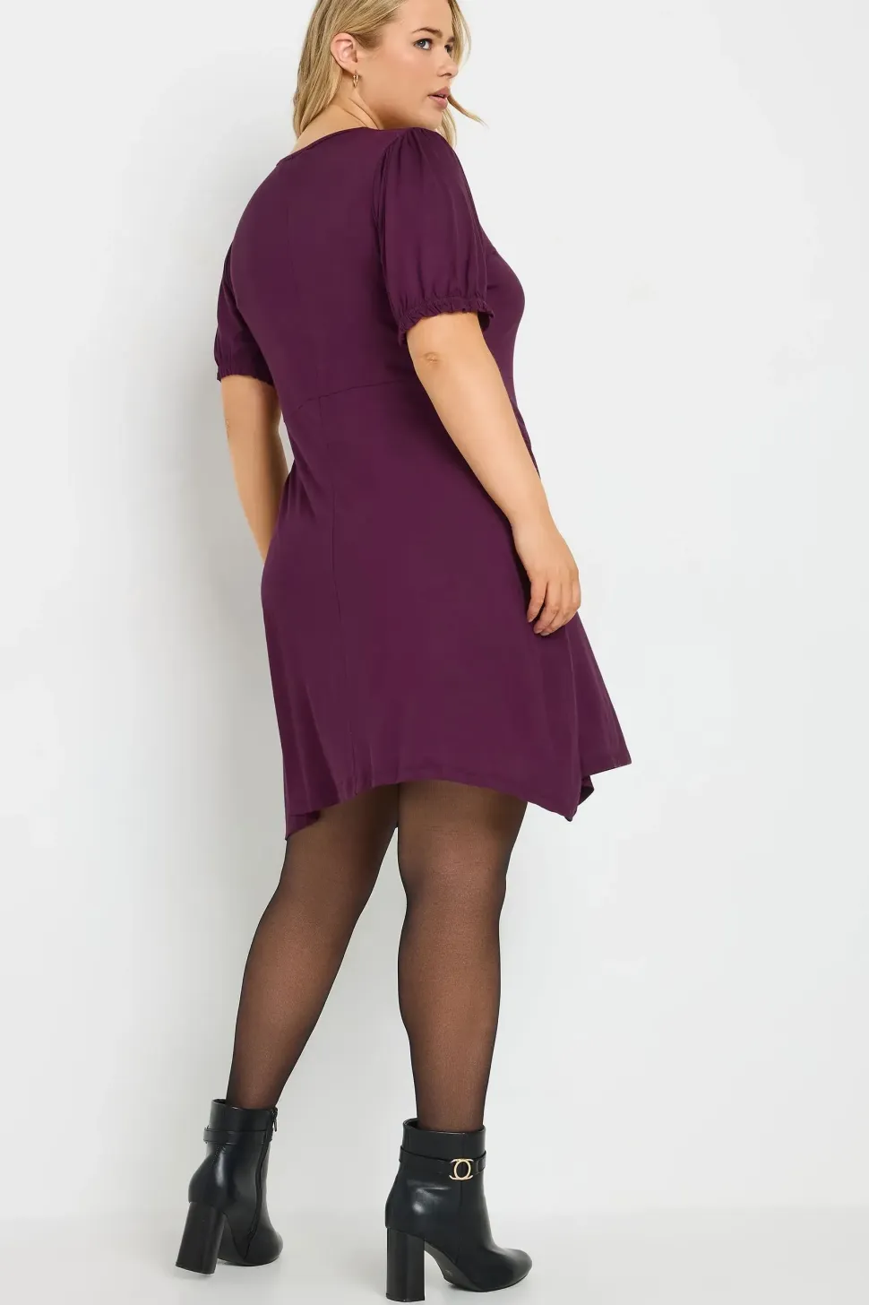 Puff Sleeve Mini Dress