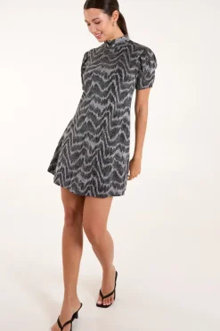 Puff Sleeve Swing Dress