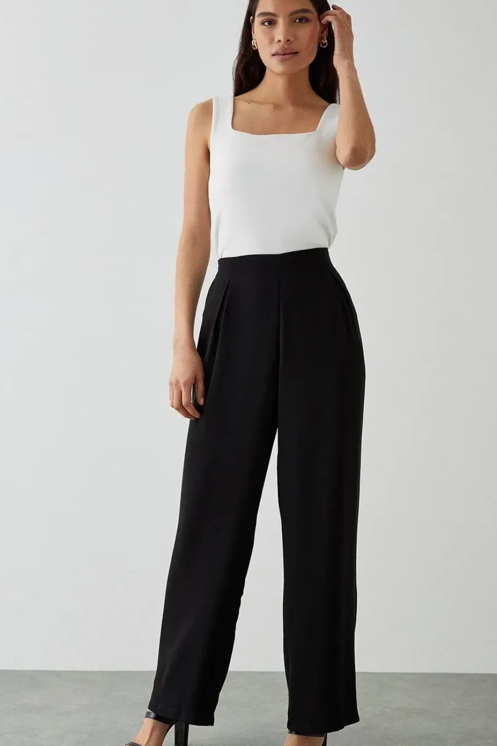 Pull On Wide Leg Trouser