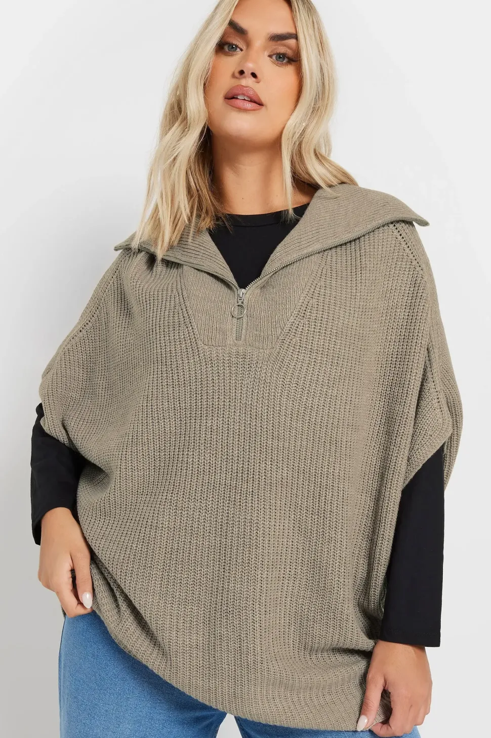 Quarter Zip Short Sleeve Jumper