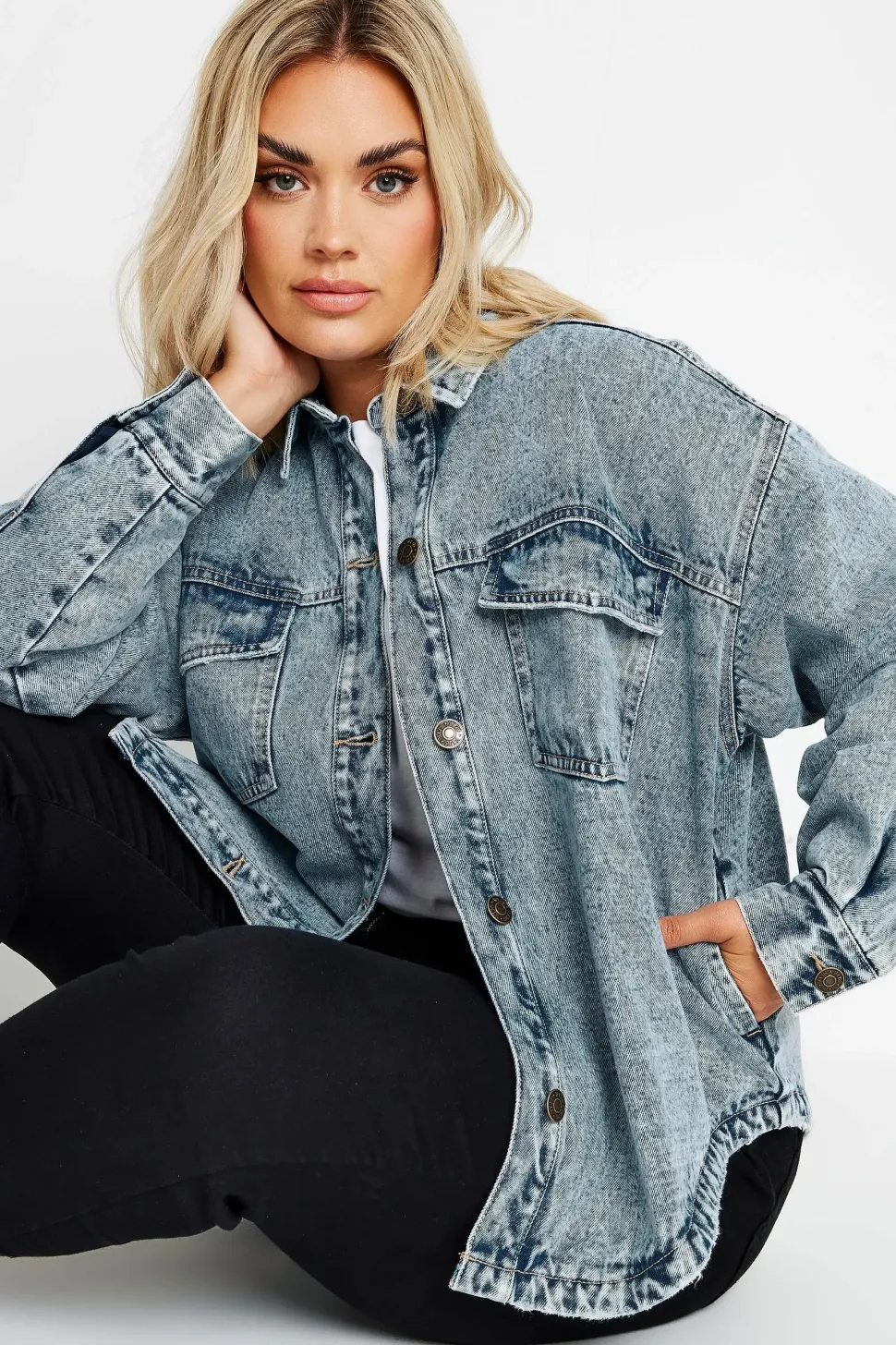 Quilted Denim Shacket