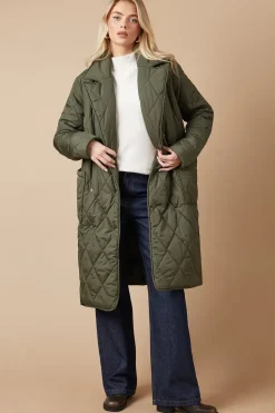 Quilted Diamond Puffer Coat