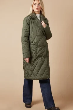 Quilted Diamond Puffer Coat