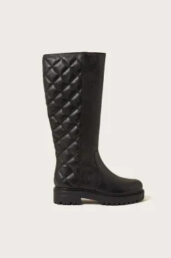 Quilted Leather Stomp Boots