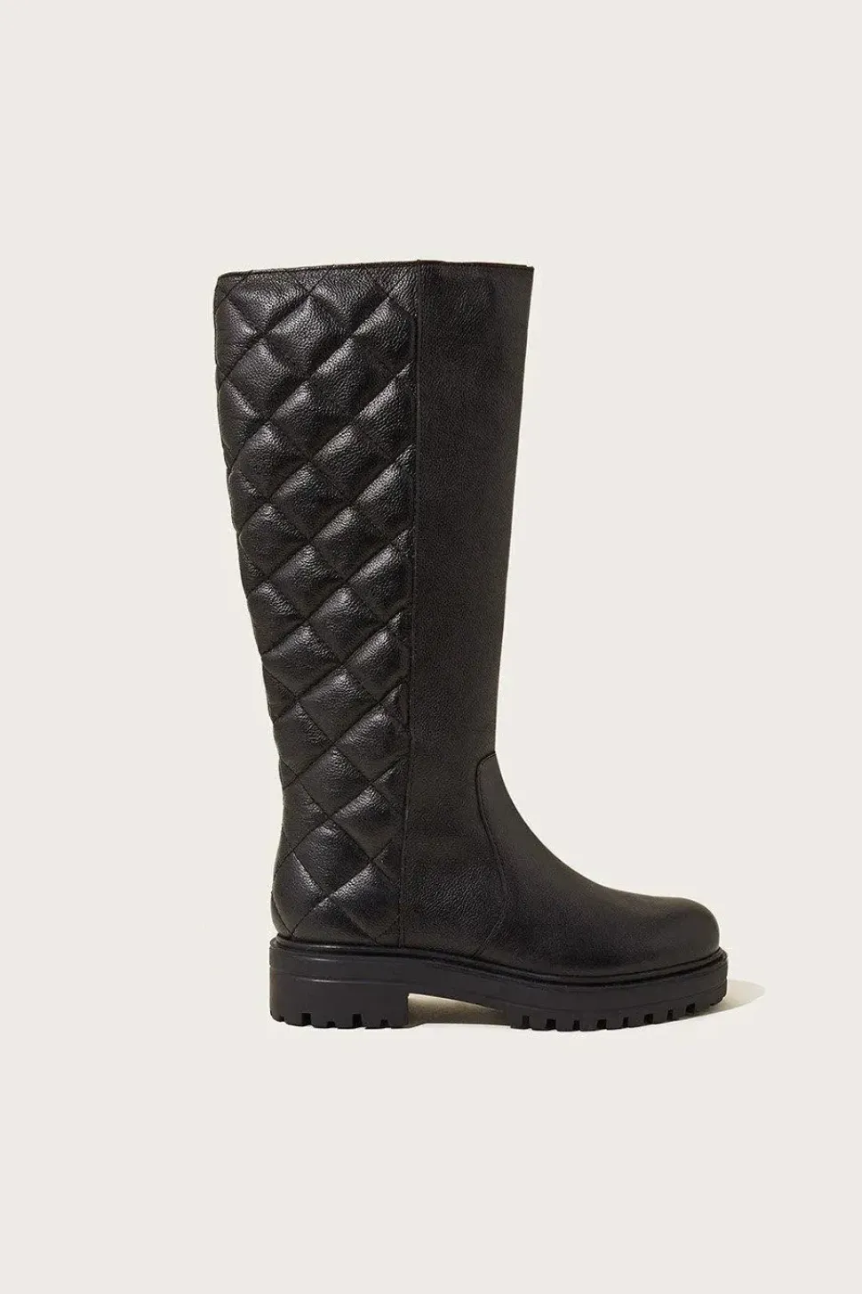 Quilted Leather Stomp Boots