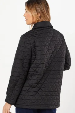 Quilted Padded Collar Short Puffer Coat