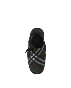 Quilted Slip-On Flat Shoes with Iconic Check Pattern