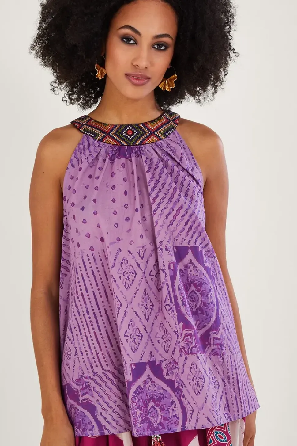 Rabari Embroidered Halter Cami Top