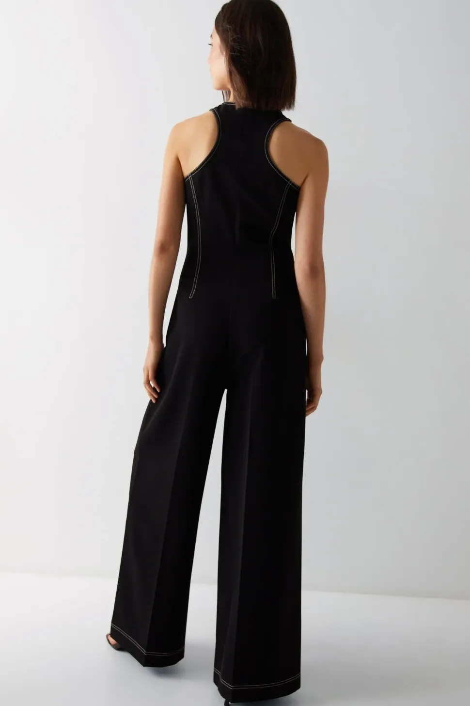 Racer Neck Tailored Jumpsuit