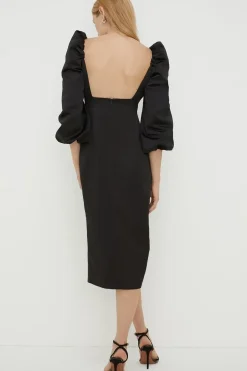 Rachel Stevens Petite Volume Sleeve Split Dress