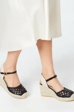 Raegan Woven Closed Toe Espadrille Wedge Sandals