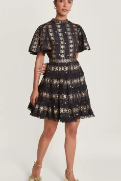 Raelyn Embellished Ruffle Dress