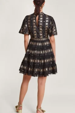 Raelyn Embellished Ruffle Dress