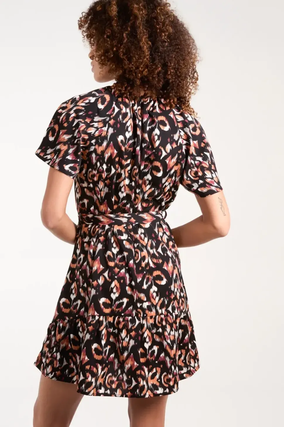 Raglan Frill Sleeve Mini Dress