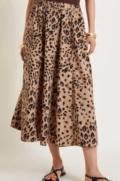 Raife Leopard Print Skirt