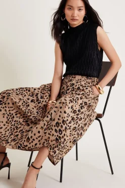 Raife Leopard Print Skirt
