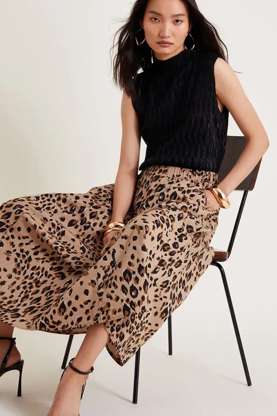 Raife Leopard Print Skirt