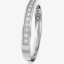 Rare Clear Crystal Channel Half Eternity Ring 1121068