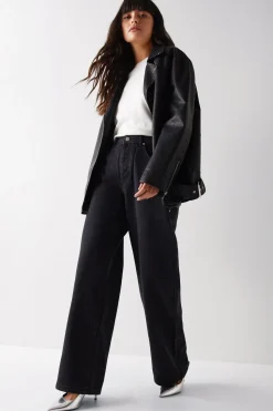 Raw Denim Straight Leg Jean