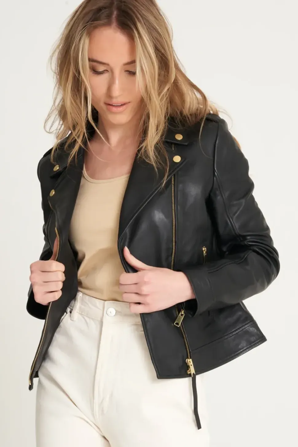 Real Leather Biker Jacket