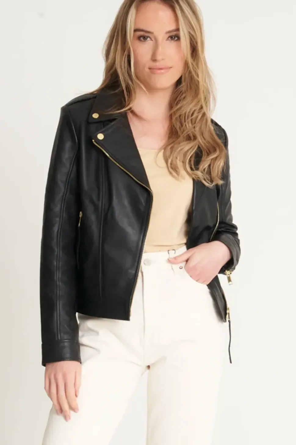 Real Leather Biker Jacket