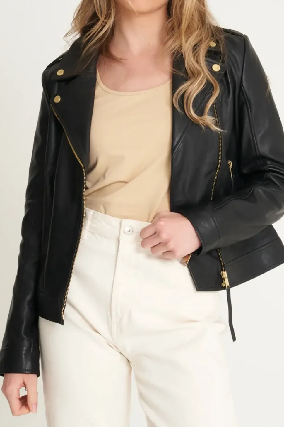 Real Leather Biker Jacket