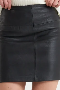 Real Leather Mini Skirt