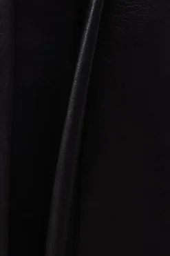 Real Leather Pleated Mini Skirt