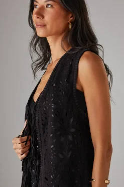 Real Suede Fringed Waistcoat