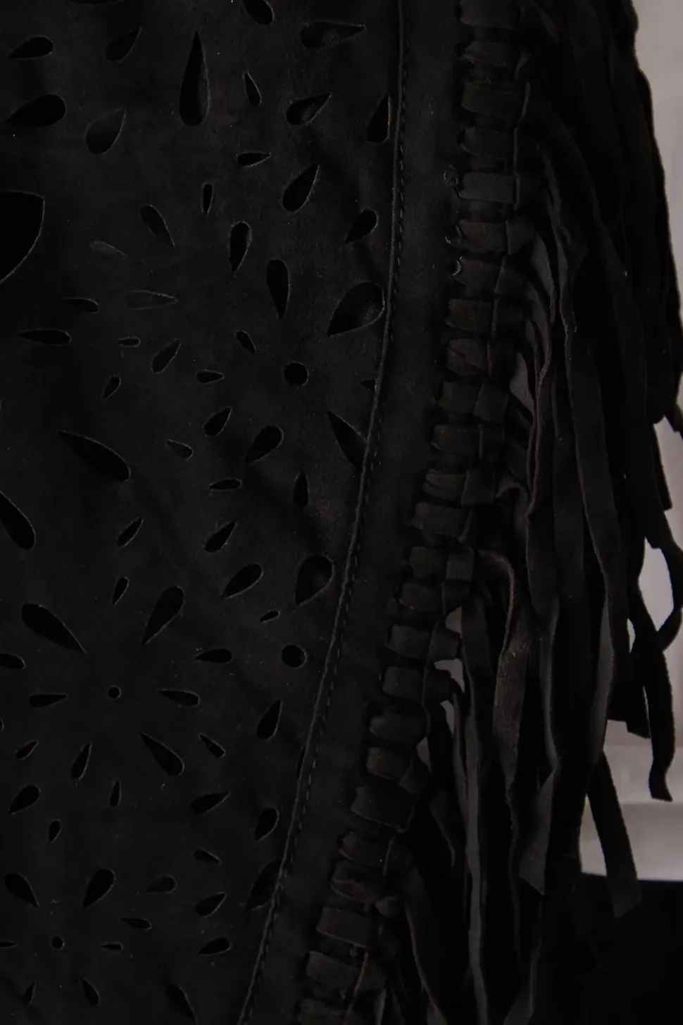 Real Suede Fringed Waistcoat