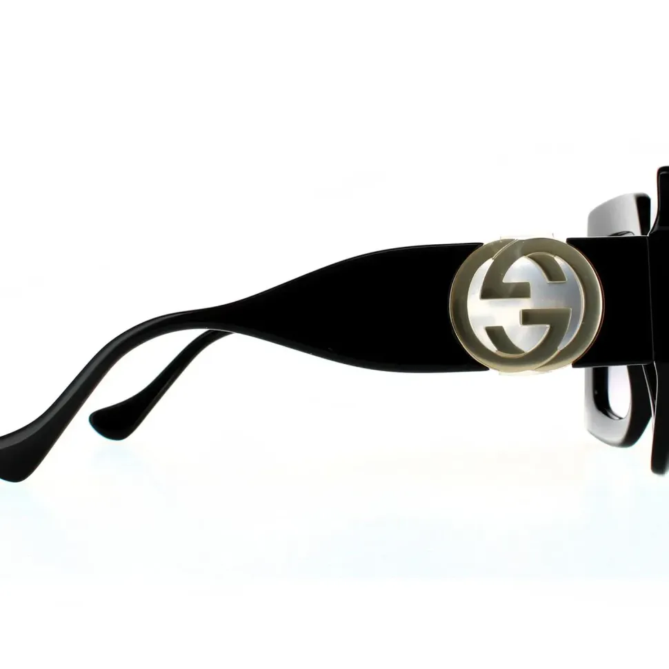 Rectangle Black Grey Gradient Sunglasses