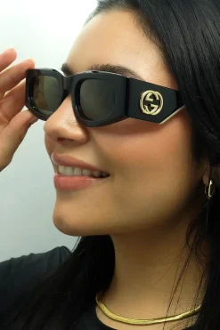 Rectangle Black with Ivory Grey GG1664S