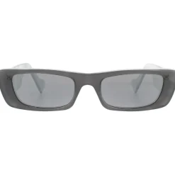 Rectangle Grey Silver Sunglasses