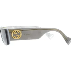 Rectangle Grey Silver Sunglasses