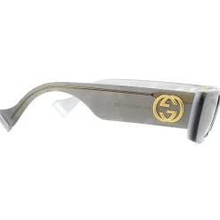 Rectangle Grey Silver Sunglasses