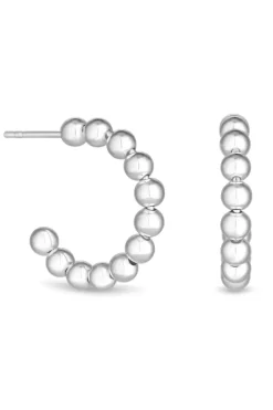Recycled Sterling Silver 925 Heart Stud Earrings