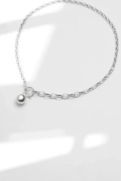 Recycled Sterling Silver 925 Polished Orb Necklace
