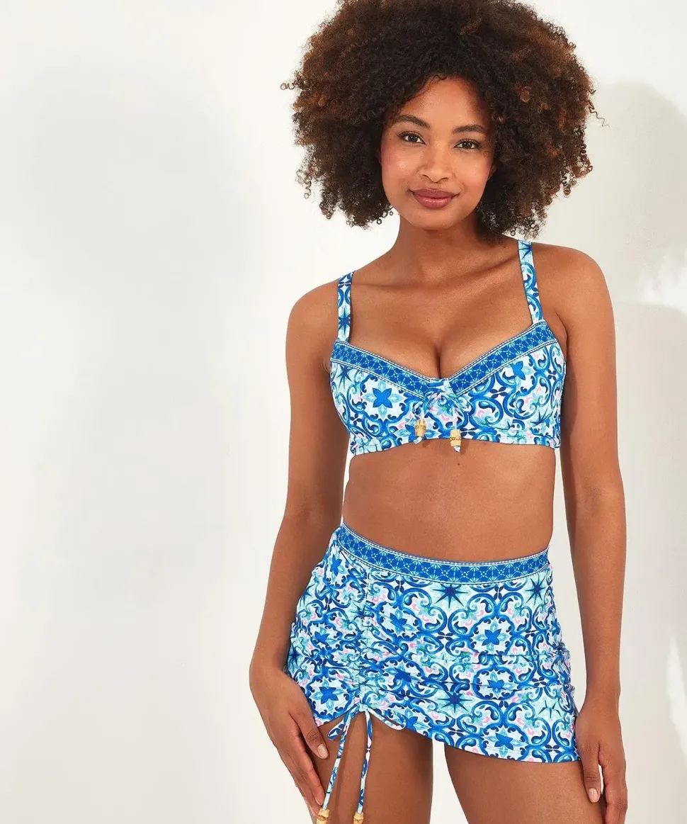 Recycled Tile Print Bikini Top
