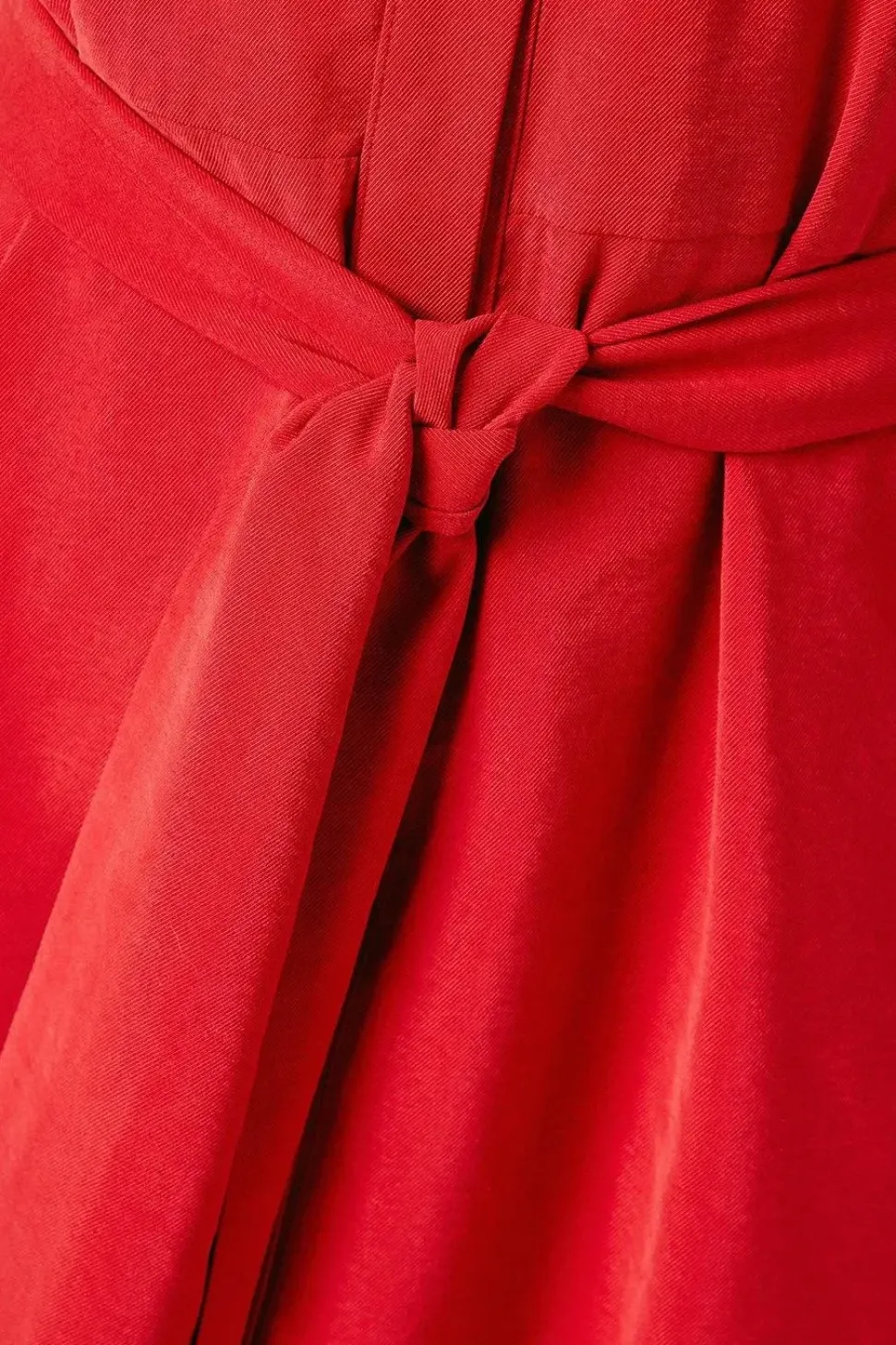 Red Belted Shirt Dress